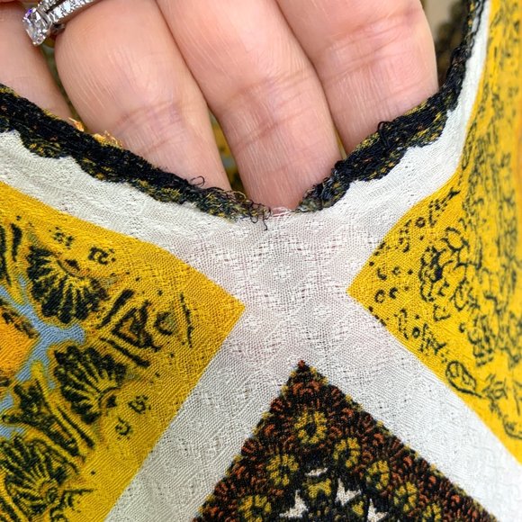 FREE PEOPLE Stevie Yellow Lace Trimmed Maxi Dress Sz XS - Picture 5 of 12